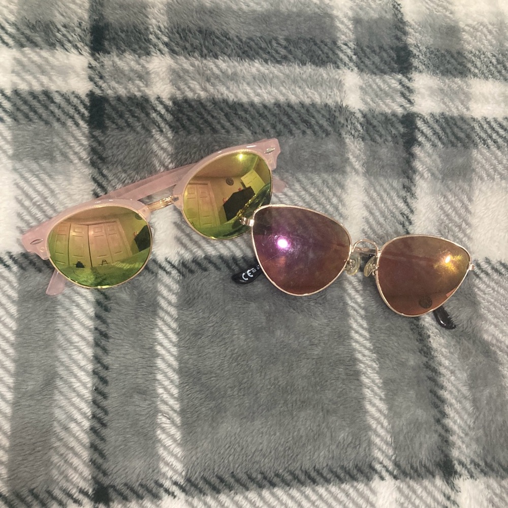Stylish Pink and Gold Kids Sunglasses